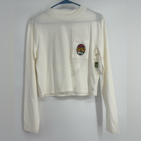 Volcom Tops - VOLCOM POCKET DIAL LONG SLEEVE TEE - STAR WHITE Size Small